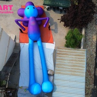 Ballon géant gonflable créatif en forme de personnage de dessin animé, style 2026, pour la décoration de toits et d'activités commerciales