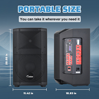 Enceinte active numérique HYANKA E-B10 10'' en plastique avec batterie, 150W RMS, égalisation DSP intégrée pour enceinte à batterie