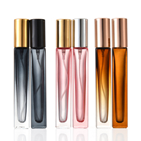 Mini flacon de parfum en verre vide rechargeable de 10 ml, format voyage, avec bouchon à vis et diffuseur à bâtonnets