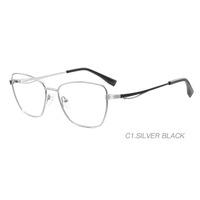 Monture optique classique en métal carrée pour femme 2025, monture complète, lunettes légères, port quotidien, best-seller