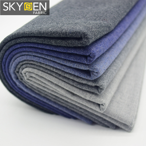 Skygen 2019 nuevo <span class=keywords><strong>color</strong></span> sólido acabado melocotón tejida 180 gsm 100% algodón de espiga camisas de tela por la yarda - Product Image 2