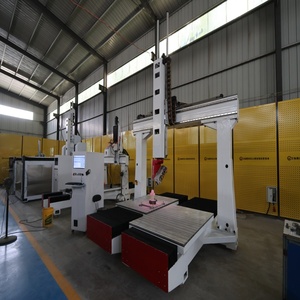 Routeur CNC 5 axes double Table 5000Kg charge sculpture sur bois en métal - Product Image 2