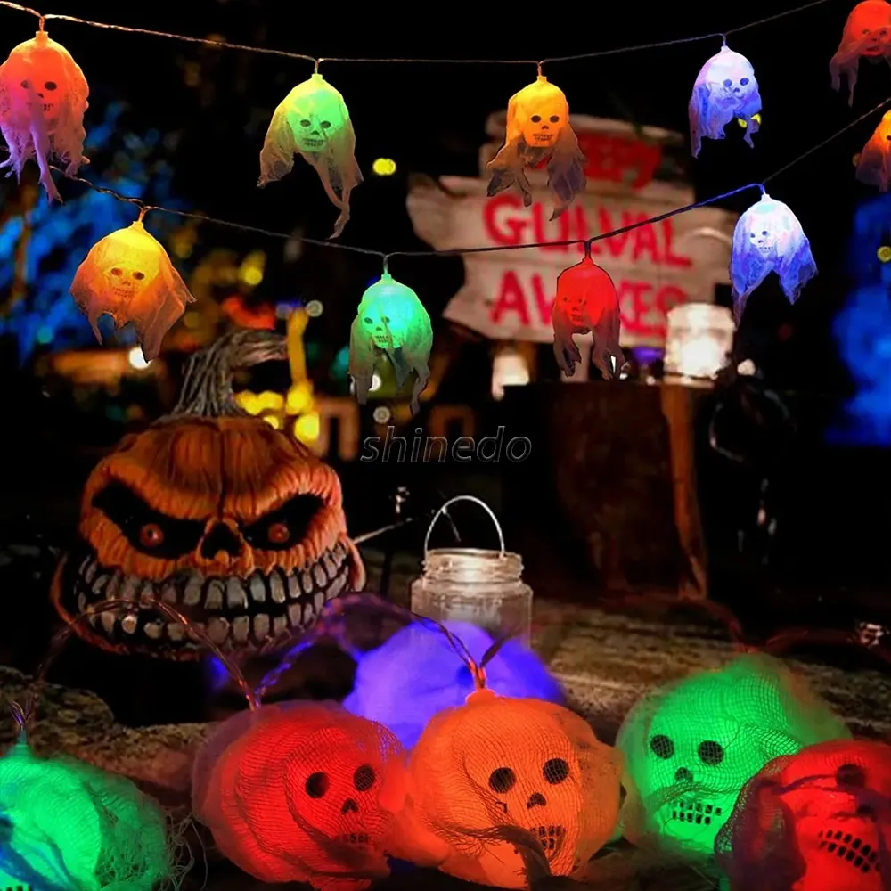 Halloween Party Decoration LED Ghost Skull 1.5m 10LED String light for Halloween decoration