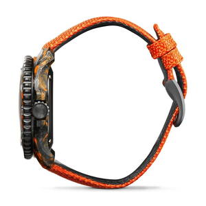 นาฬิกาข้อมือคาร์บอนไฟเบอร์ฟอร์จแบบอัตโนมัติ SW200-1 ผลิตตามสั่งสำหรับ OEM แบรนด์ส่วนตัว หรูหรา เรืองแสงพิเศษ กันน้ำลึก 20BAR สายไนลอน - Product Image 4