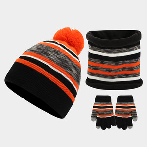 Chapeau <span class=keywords><strong>Gants</strong></span> écharpe cache-<span class=keywords><strong>cou</strong></span> pour enfants <span class=keywords><strong>de</strong></span> 4 à 8 ans avec logo personnalisé pour l'hiver - Product Image 2