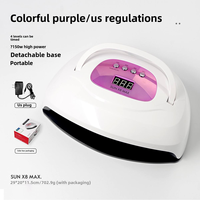 Lampe de photothérapie UV LED professionnelle SUNX8 à double source lumineuse, outil de nail art, sèche-ongles, lampe à gel pour ongles, salon à domicile
