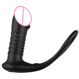 Mannelijke prostaatmassagevibrator, anale <span class=keywords><strong>plug</strong></span> van siliconen, anale butt <span class=keywords><strong>plug</strong></span> vibrator stimulator, butt delay cockring, seksspeeltje voor mannen - Product Image 5