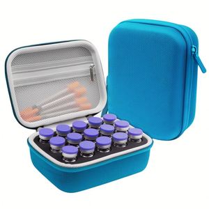 กระเป๋าเก็บขวดอินซูลินแบบพกพา 15 ช่อง ขนาด 10 มล. สำหรับใส่ขวดยาฉีด พร้อมกระเป๋าป้องกันสำหรับเดินทาง - Product Image 3