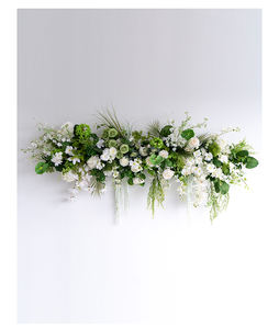 Arrangements naturels réalistes en rangée verte faits à la main pour la décoration de table de mariage, la décoration de magasin de vêtements, les fournitures en gros - Product Image 1