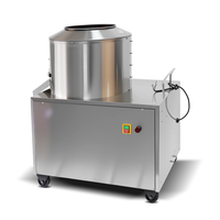 Pelador de Patatas de Acero Inoxidable Cookmate con Alimentador Automático y Motor de Funcionamiento Continuo para Uso Doméstico y Comercial