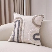 Meistverkaufte Baumwoll-Leinen Kissenbezüge im Nordeuropäischen Stil mit Blumenmuster und Hochwertiger Quastenverzierung für Hotel und Zuhause