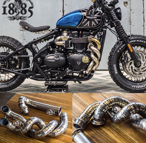 ท่อไอเสียทรงบิด สำหรับ <span class=keywords><strong>Triumph</strong></span> <span class=keywords><strong>BOBBER</strong></span> 1200 - Product Image 2