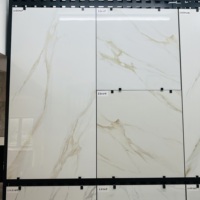 Carreaux de marbre Carrara blanc veiné or 120x60cm 48x24 60x60 24x24, revêtement de sol en porcelaine avec surface polie et mate au toucher doux