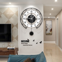 27x35cm Kreative Große Eisen 3D Runde Wanduhr Quarz-Uhrwerk Moderne Wanduhren zum Verkauf
