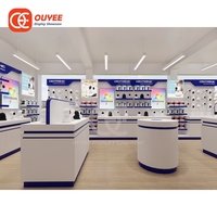 Système de présentoir mural OEM pour magasin, vitrine de présentation de détail autoportante en MDF pour projet de magasin mobile