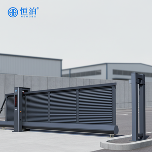 Portes coulissantes motorisées à cellule photoélectrique de sécurité pour l'extérieur, nouveaux modèles de portes, portes coulissantes en aluminium électriques à bras articulé pour les usines - Product Image 5