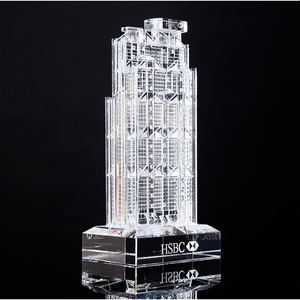 Chất lượng cao bán buôn tỉ mỉ nghệ thuật sinh sản kiến trúc nổi tiếng handmade sưu tầm Glass <span class=keywords><strong>Crystal</strong></span> xây dựng mô hình - Product Image 4