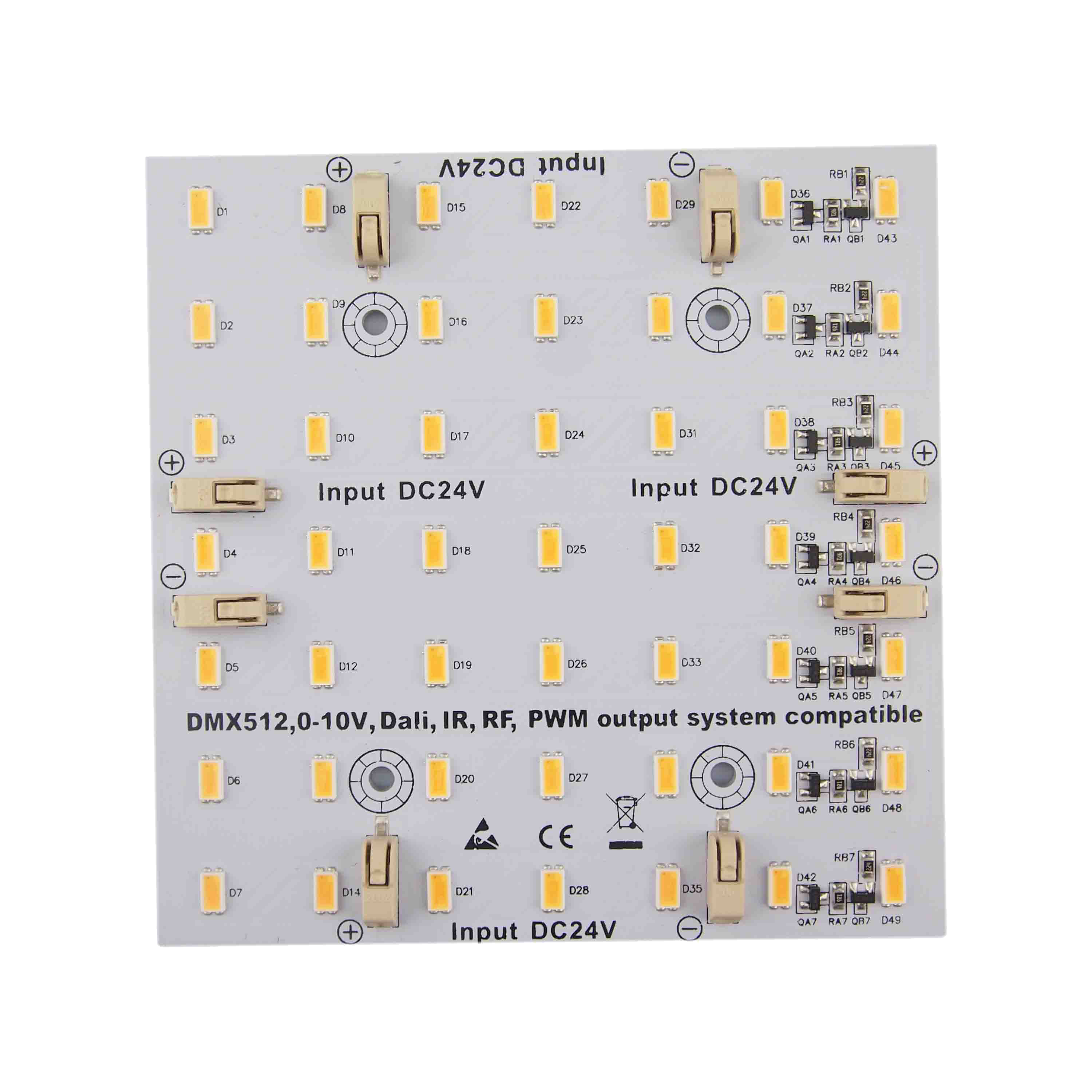 10*10cm LED Modules Samsung Chips SMD5630 Aluminum PCB Led Backlight Moduels 24V Constant Current Good Performance High Efficacy