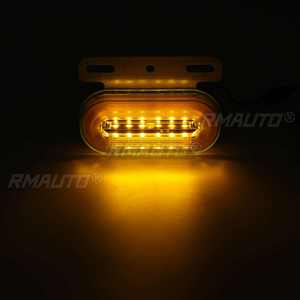 6 pièces Feux de position latéraux 12V 12 LED, Feux extérieurs de voiture, Lampes indicatrices de signalisation, Feux arrière d'avertissement, 3 modes, pour Remorque, Camion, Camionnette - Product Image 4
