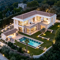 Villas de luxe préfabriquées, maisons portables internationales personnalisées, villas à structure en acier lourd sur mesure