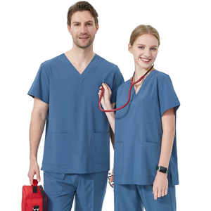 Médico de enfermería para mujeres Hospital Quirúrgico Scrubs Venta al por mayor Jogger Set Tejido Uniforme Top para el personal de Pakistán - Product Image 3