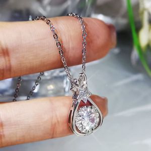 Collana con Ciondolo a Goccia a Forma di Stella per Donne, Catena Minimalista per Clavicola, Gioielli alla Moda - Product Image 3