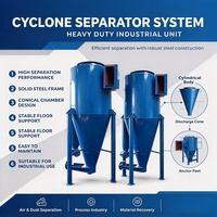 Séparateur de poussière cyclonique robuste pour la pré-séparation et la récupération des poussières des céréales et des farines dans les moulins industriels