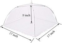 6 paquets de couvertures alimentaires en maille Pop-Up 17x17 de grande taille, parapluie de tente pour l'extérieur, tentes d'écran, pique-niques de fêtes, barbecues, réutilisables
