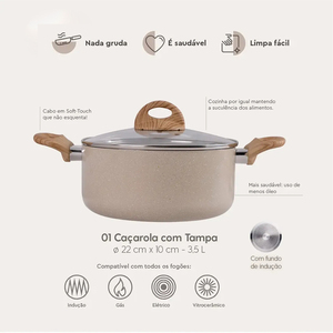 High Quality <b>Pot</b> Pan Glass Lids Soft Touch Handle Non Stick 12 Piece Aluminium <b>Ceramic</b> Cookware Set - Product Image 5