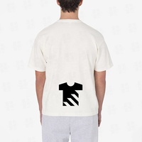 T-shirts classiques à manches courtes en coton pur premium 100 % personnalisables pour usine de vêtements, avec broderie épaules tombantes, noir et blanc