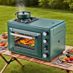 موقد تخييم متعدد الوظائف من الفولاذ المقاوم للصدأ خفيف الوزن لرحلات المشي الاحترافية مع تحكم في درجة حرارة فرن الغاز - Product Image 1