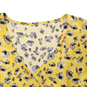Amzn AE fb eb tiktok oem 2020 <span class=keywords><strong>amazon</strong></span>, souhait nouvelle mode printemps et été chemise col pli robe fleur imprimé robe - Product Image 3