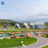 Kits de cabanes en bois prêts à l'emploi, bungalows, chalets modulaires écologiques, maisons préfabriquées en bois à énergie solaire, petites maisons de plage pour usage en parc