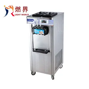 Paslanmaz çelik dondurulmuş yoğurt makinesi ticari kullanım buz makinesi fiyat yumuşak hizmet dondurma makinesi