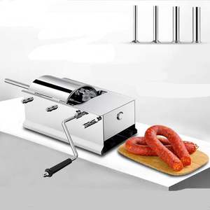 Máquina de enema horizontal con manivela manual de 3L, máquina de llenado de acero inoxidable para salchichas de salami de exportación profesional para el hogar pequeño - Product Image 4