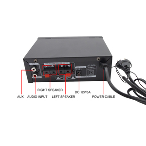 Mini âm thanh xe hơi khuếch đại công suất loa DC 12V 220V BT khuếch đại công suất nhà karaoke stereo chuyên nghiệp khuếch đại âm thanh Receiver - Product Image 5