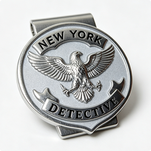 Cartera Personalizada de Aleación de Zinc con Esmalte Suave, Diseño de Águila Detective de Nueva York, con Grabado de Recuerdo para Halloween y el Día Nacional - Product Image 4