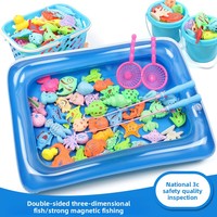 Gratis Pengiriman Satu Item Mainan Pancing Magnetik Plastik Anak-anak Set Kolam Renang-Sempurna untuk Kios Pasar Malam Pancing Tiup Anak-anak