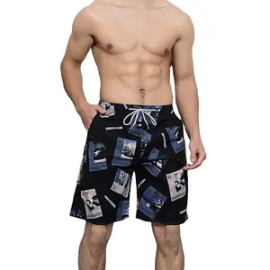 Cueca de praia masculina, bermuda de verão personalizada b 2022, saída de fábrica, para esportes verão, boxer