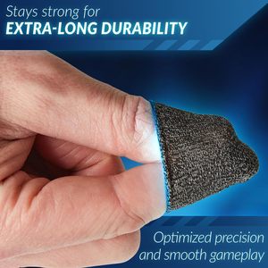 Manchettes de doigt en fibre d'argent pour jeux, manchettes de pouce, glisse parfaite sur écran tactile, dedales pour joueurs professionnels, accessoires de téléphone - Product Image 4