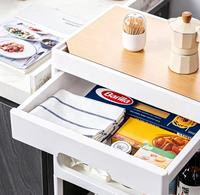 Chariot de rangement roulant multi-niveaux avec tiroir, chariot mobile à roulettes pour la maison, la cuisine et la salle de bain