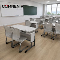 Bureau d'école double réglable pour étudiants, mobilier scolaire, conception personnalisée OEM ODM, fabricant direct d'usine