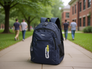 Zaino da uomo in tessuto composito 20-35L con tracolla arcuata stile minimalista - Product Image 2