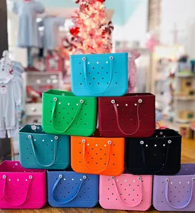 지원 OEM 디자인 비치 가방 어린이 캐리 백 핸들 경량 다크 컬러 비치 실리콘 가방