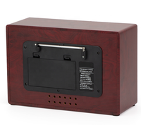 Radio rétro vintage classique Amazon pour la maison, Bluetooth, FM/AM/SW, lecteur USB et SD, style bois, couleur bleue