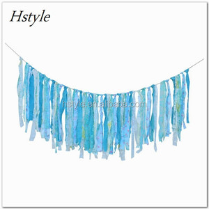 Cortina de Tela Estilo Bohemio con Adornos de Encaje, Guirnalda, Flecos y Estilo Gypsy PL530 - Product Image 3