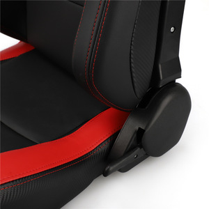 CNSPEED เบาะนั่งรถแข่งหนัง PVC สีดำสีแดงเบาะรถอีสปอร์ตแบบปรับได้อเนกประสงค์ - Product Image 4