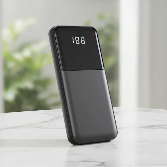 High Capacity Power Bank with Integrated Type-C Cord for Mobile Phone Charging