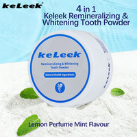 Poudre blanchissante reminéralisante pour les dents Keleek Nature, réparation de l'émail, élimination des taches, non toxique, citron et menthe, usage adulte, soins bucco-dentaires