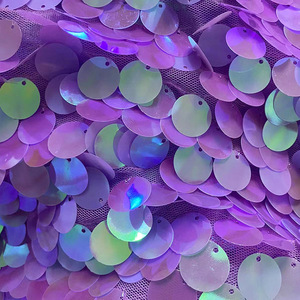 Fashion <strong>Rainbow</strong> 18 mm Large Size Round Sequin Fabric for <strong>Wedding</strong> Bridal <strong>Dress</strong> 18 mm Round Sequin Fabric - Product Image 5